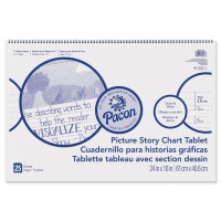 Pacon Ruled Picture Story Chart Tablet White 24 X 16 In