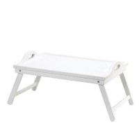 White Chic Folding Shabby Lap Desk Table Laptop Tray Books Breakfast Bed Serving