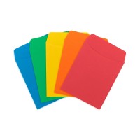 Hygloss Products Selfadhesive Library Pockets Assorted Primary Colors 3 X 5 Inch Pack Of 30 5 Assorted Colors