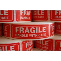 Pro Tek Fragile Sticker Handle With Care Shipping Labelsselfadhesive Stickers 500 1 X 3