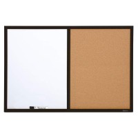 Quartet Combination Whiteboard Corkboard 2 X 3 Combo White Board Cork Board Black Frame 95223B