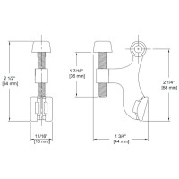 10 Pack Designers Impressions Polished Chrome Heavy Duty Hinge Pin Adjustable Door Stop 3619