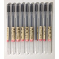 Muji Gel Ink Ballpoint Pens 07Mm Black Color 10Pcs