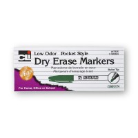 Charles Leonard Dry Erase Markers Pocket Style With Bullet Tip 12 Markers Per Box Green 47325