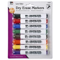 Charles Leonard Dry Erase Markers Barrel Style With Chisel Tip Assorted Colors 8Pack 47828