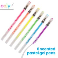 Ooly Scented Totally Taffy Gel Set Of 6 Pens 100 Mm Nib Pastel Scented Gel Pens For Kids Adults Art Supplies And Stationer