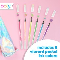 Ooly Scented Totally Taffy Gel Set Of 6 Pens 100 Mm Nib Pastel Scented Gel Pens For Kids Adults Art Supplies And Stationer