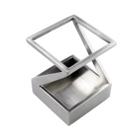 Artsondesk Modern Art Pen And Pencil Holder St203 Stainless Steel Silver Color Patented Highend Deck Accessory Desktop Pen Case