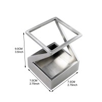 Artsondesk Modern Art Pen And Pencil Holder St203 Stainless Steel Silver Color Patented Highend Deck Accessory Desktop Pen Case