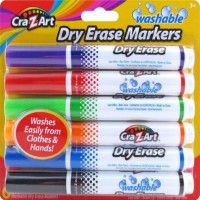 Crazart Kids Washable Broadline Dry Erase Markers 6 Count