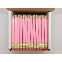 Half Pencils With Eraser Golf Classroom Pew Hexagon Sharpened 2 Pencil Color Pastel Pink Box Of 72 Golf Pocket Penci