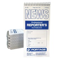 Portage Reporters Notebook Top Bound Spiral Pocket Notepad Steno Note Book Perfect For Reporters Journalists Taking Notes