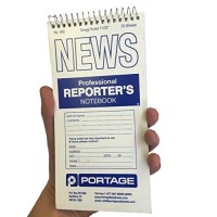 Portage Reporters Notebook Top Bound Spiral Pocket Notepad Steno Note Book Perfect For Reporters Journalists Taking Notes