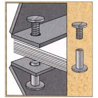 Trubind Aluminum Chicago Screw And Post Sets 18 Inch Post Length 316 Inch Post Diameter Black 100 Screws And 100 Posts