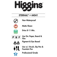 Higgins Black Eternal Ink 25 Oz Bottle 44041