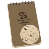 Rite In The Rain Weatherproof Top Spiral Notebook 3 X 5 Tan Cover Universal Pattern No 935T