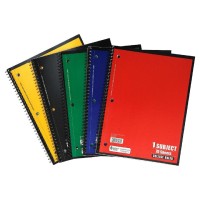 Norcom College Ruled Spiral Bound Notebook 70 Sheets Assorted Colors Pack Of 5