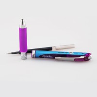 Pentel Gel Ink Pen Energel Rtx Retractable Gel Pen 05Mm Fine Point Needle Tip Violet Ink Bln75Bp2V