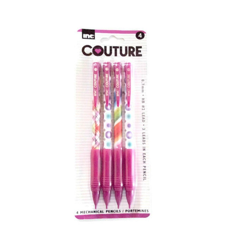 Couture Fashion Mechanical Pencils 4 Pencils