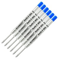 Schmidt 6 Pack Bluep900Fine Tip Parker Style Ballpoint Refill