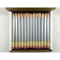 Half Pencils With Eraser Golf Classroom Pew Short Mini Non Toxic Hexagon Sharpened 2 Pencil Color Silver Box Of 72