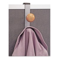 Cubicle Garment Peg 2Hook 1 15 x 1 38 x 7 910 Metallic Gray