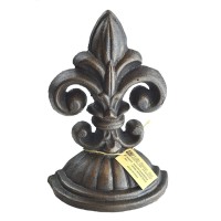 Lulu Decor Fleur De Lis Sculpture Door Stop 2 Lbs Door Stopper Antique Black