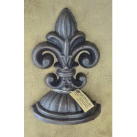 Lulu Decor Fleur De Lis Sculpture Door Stop 2 Lbs Door Stopper Antique Black