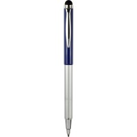 Zebra Pen Styluspen Telescopic Ballpoint Pen Medium Point 10Mm Black Ink Grey And Navy Barrels 2Count