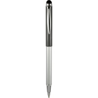 Zebra Pen Styluspen Telescopic Ballpoint Pen Medium Point 10Mm Black Ink Grey And Navy Barrels 2Count