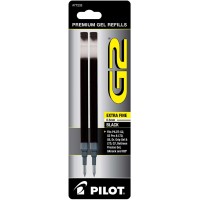 Pilot G2 Gel Ink Refill For Rolling Ball Pens Extra Fine Point Black Ink Pil772326Packs