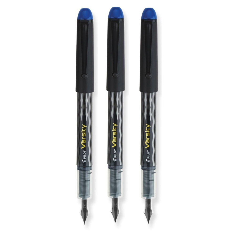 Pilot Varsity Disposable Fountain Pens Blue Ink 90011X3