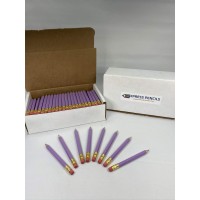 Express Pencils Half Pencils With Eraser - Golf  Classroom  Pew  Mini  Short  Non Toxic  Hexagon  Sharpened  2 Pencil  Color - Lilac (Purple)  Box Of 144  (1 Gross) Golf Pocket Pencils Tm