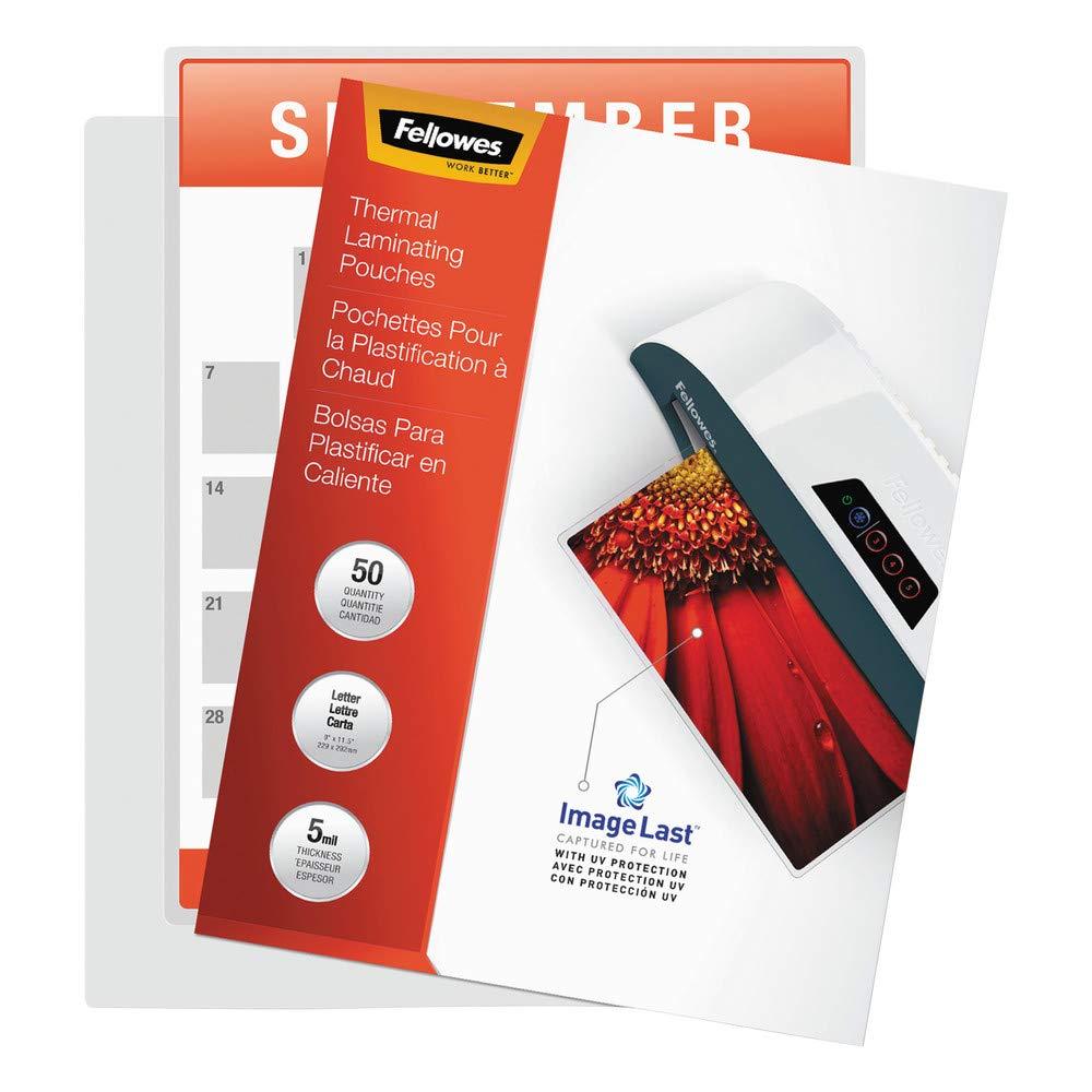 Fellowes Imagelast Laminating Pouches Uv Protection 9 X 11 12 5 Mil Glossy Pack Of 100