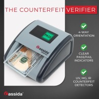 Cassida Instacheck Small Footprint Easy To Read Automatic Counterfeit Detector With Infrared Magnetic And Ultraviolet Sensors