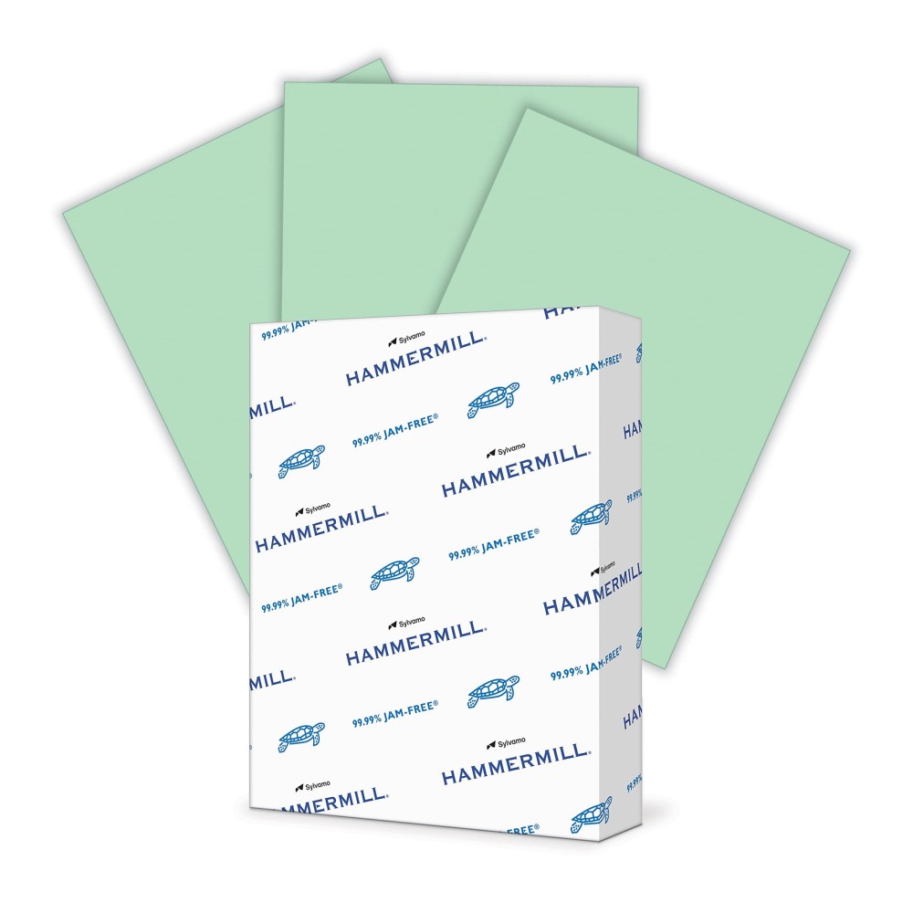 Hammermill Colored Paper 24 Lb Green Printer Paper 85 X 111 Ream 500 Sheets Made In The Usa Pastel Paper 104380R