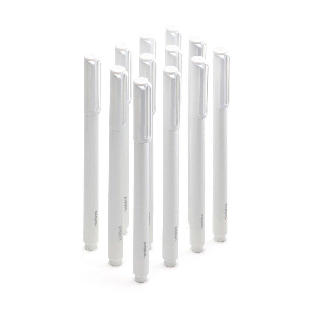 Poppins White Pens 12Ct