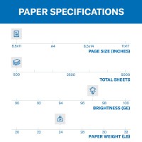 Hammermill Printer Paper Premium Inkjet Laser Paper 24 Lb 85 X 11 1 Ream 500 Sheets 97 Bright Made In The Usa 16614