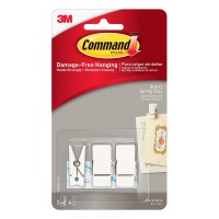 Command Strips 17089Qes Small Quartz Spring Clip 3 Clips 4 Strips