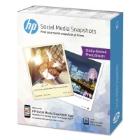 Hp Stickybacked Photo Paper Glossy 4X5 25 Sheets