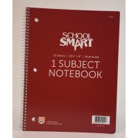 School Smart Spiral Wide Ruled Notebook 8 X 1012 Inches