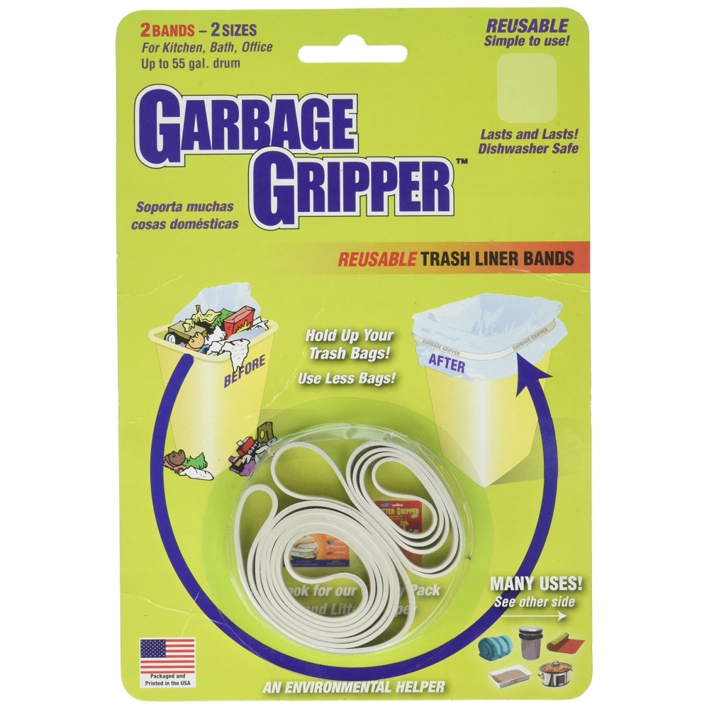 Garbage Gripper Band 1 Pack Of 2 Bands White