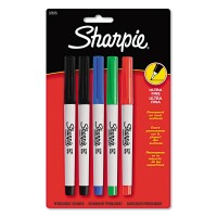 Sharpie 37675Pp Permanent Markers Ultra Fine Point Assorted Colors 5Set