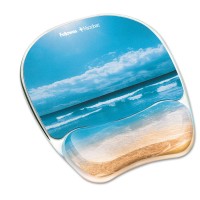 Fellowes 9179301 Gel Mouse Pad With Wrist Rest 778 X 914 Sandy Beach Design