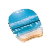 Fellowes 9179301 Gel Mouse Pad With Wrist Rest 778 X 914 Sandy Beach Design