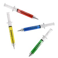 Rhode Island Novelty Assorted Color Synge Shot Design Pens  One Dozen