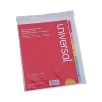 Universal Unv24800 11 In X 85 In 5Tab Deluxe Table Of Contents Dividers For Printers White 6Pack