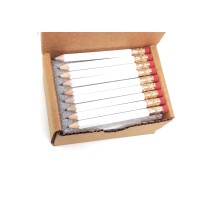 Beaconridge Half Pencils With Eraser Golf Classroom Pew Pocket 2 Hexagon Sharpened Box Of 48 Color Choice White