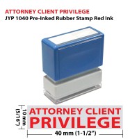 Attorney Client Privilege Jyp Pa1040 Preinked Rubber Stamp Red Ink