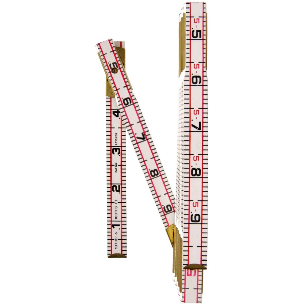 Lufkin 1066Dn 6 X 58 Engineers Scale Wood Rule Red End